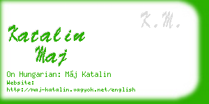 katalin maj business card