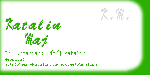 katalin maj business card